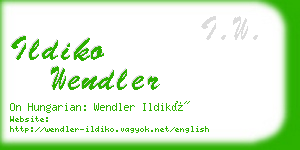 ildiko wendler business card